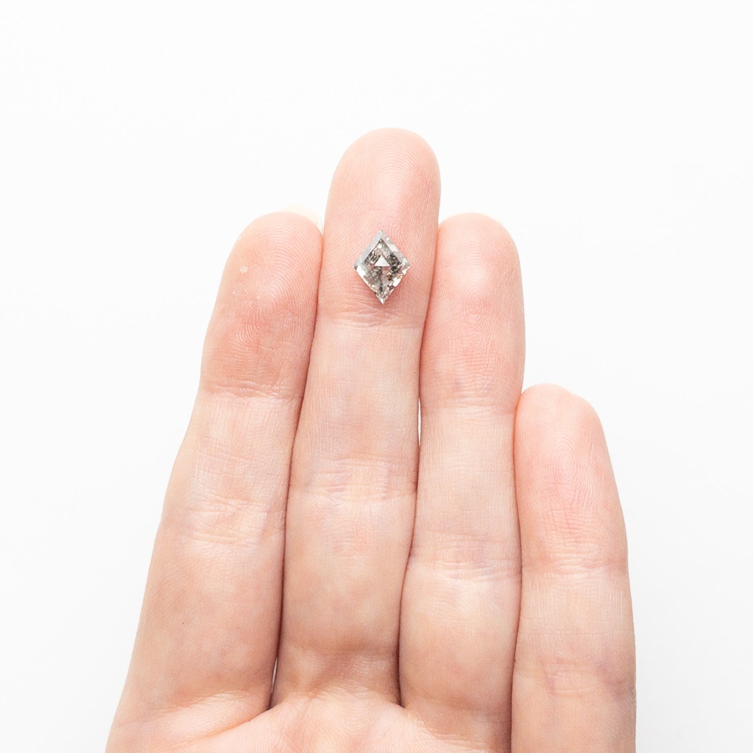 Salt and Pepper Step Cut Diamond - 1.58ct Lozenge - Foe & Dear