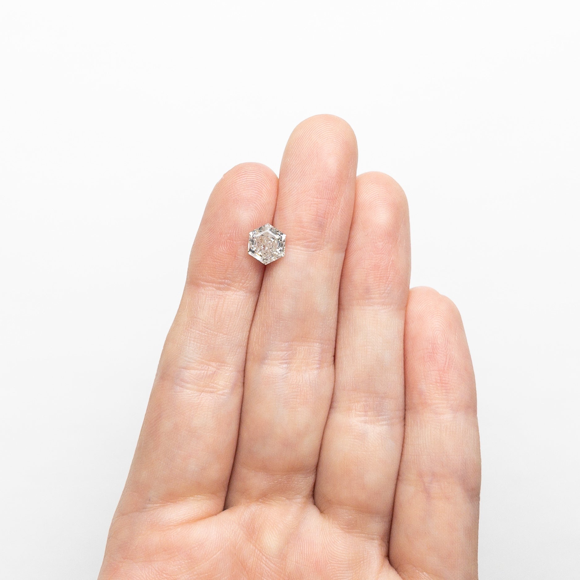 Salt and Pepper Step Cut Diamond - 1.41ct Hexagon - Foe & Dear