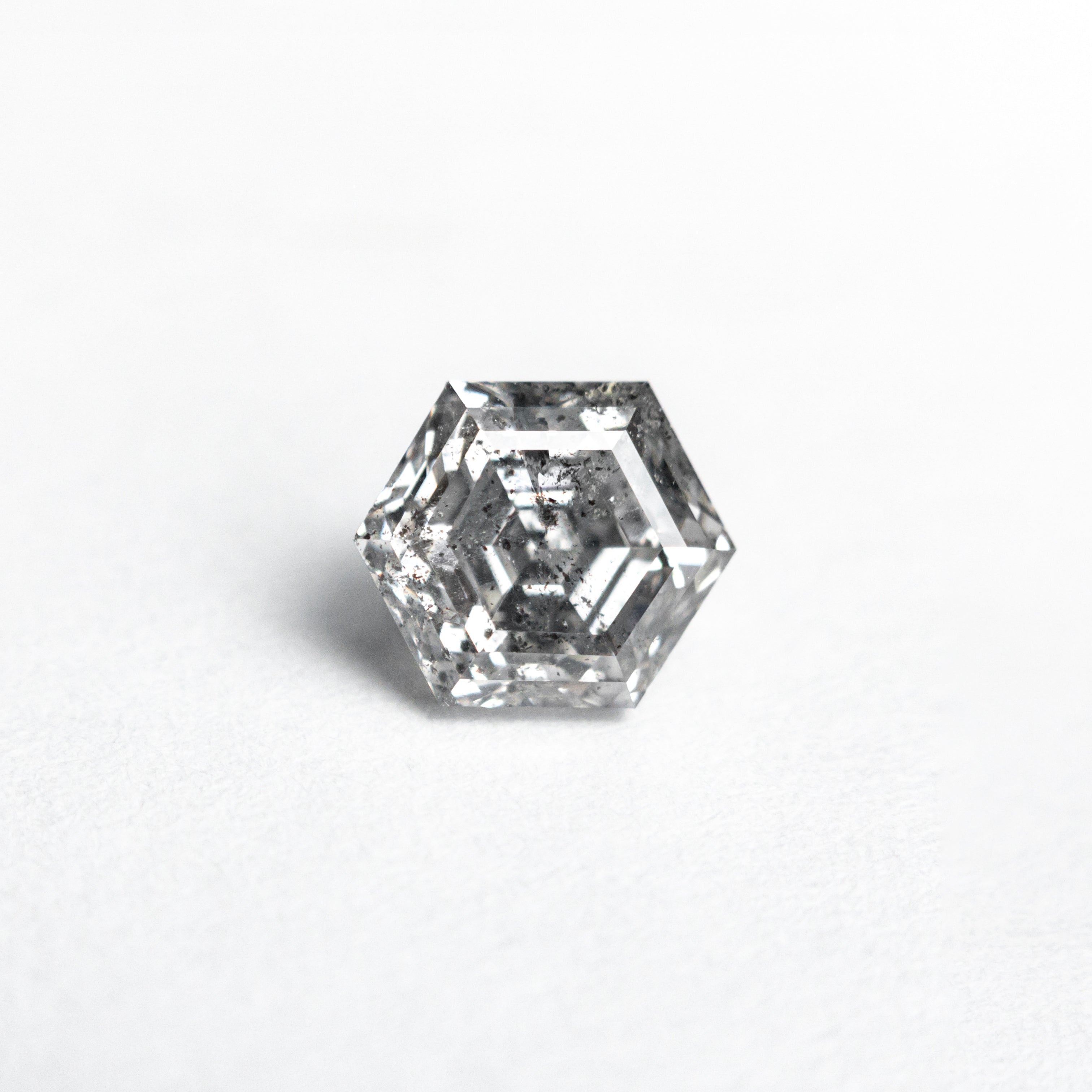 Salt and Pepper Step Cut Diamond - 1.07ct Hexagon - Foe & Dear
