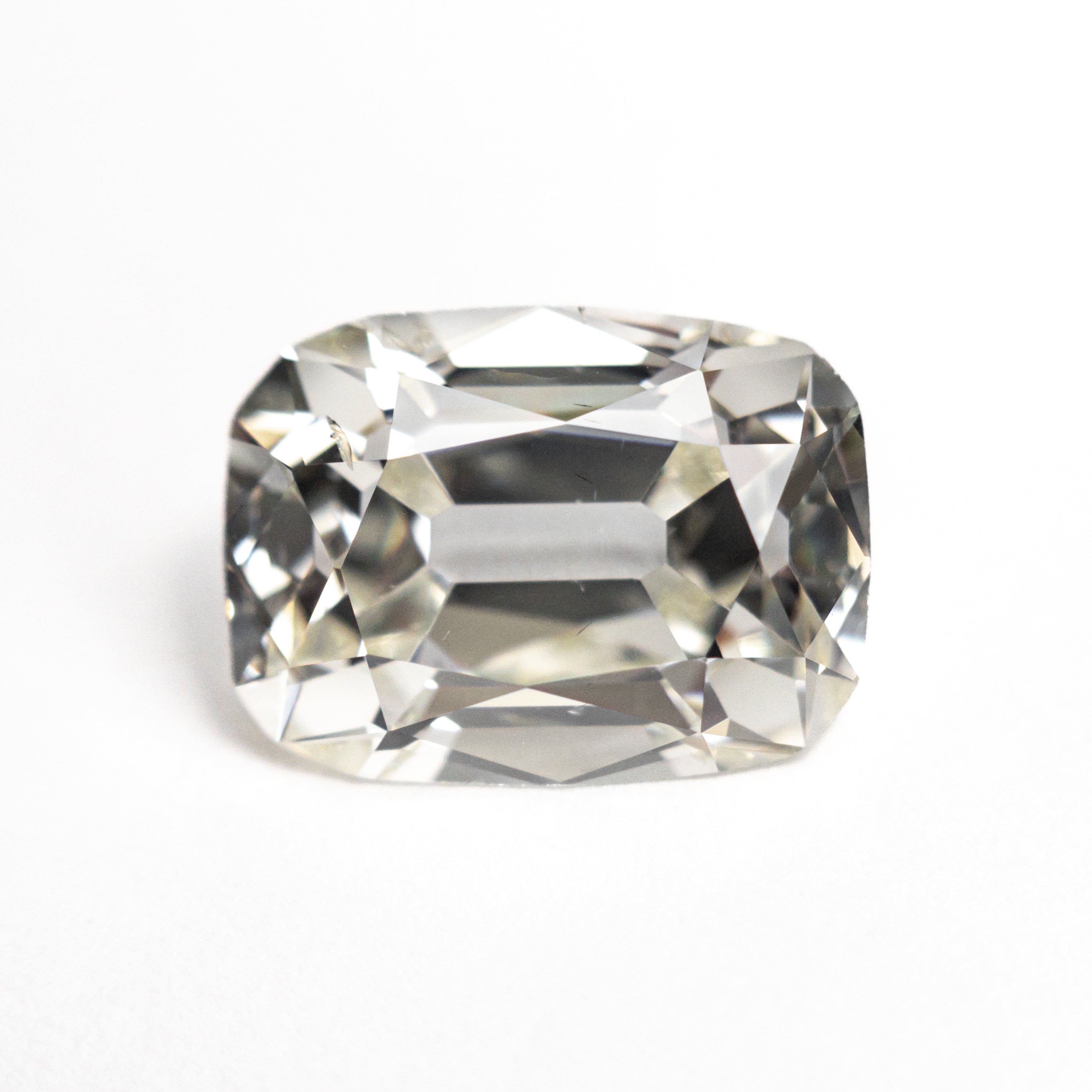 White Modern Antique Old Mine Cut Diamond - 3.54ct Cushion