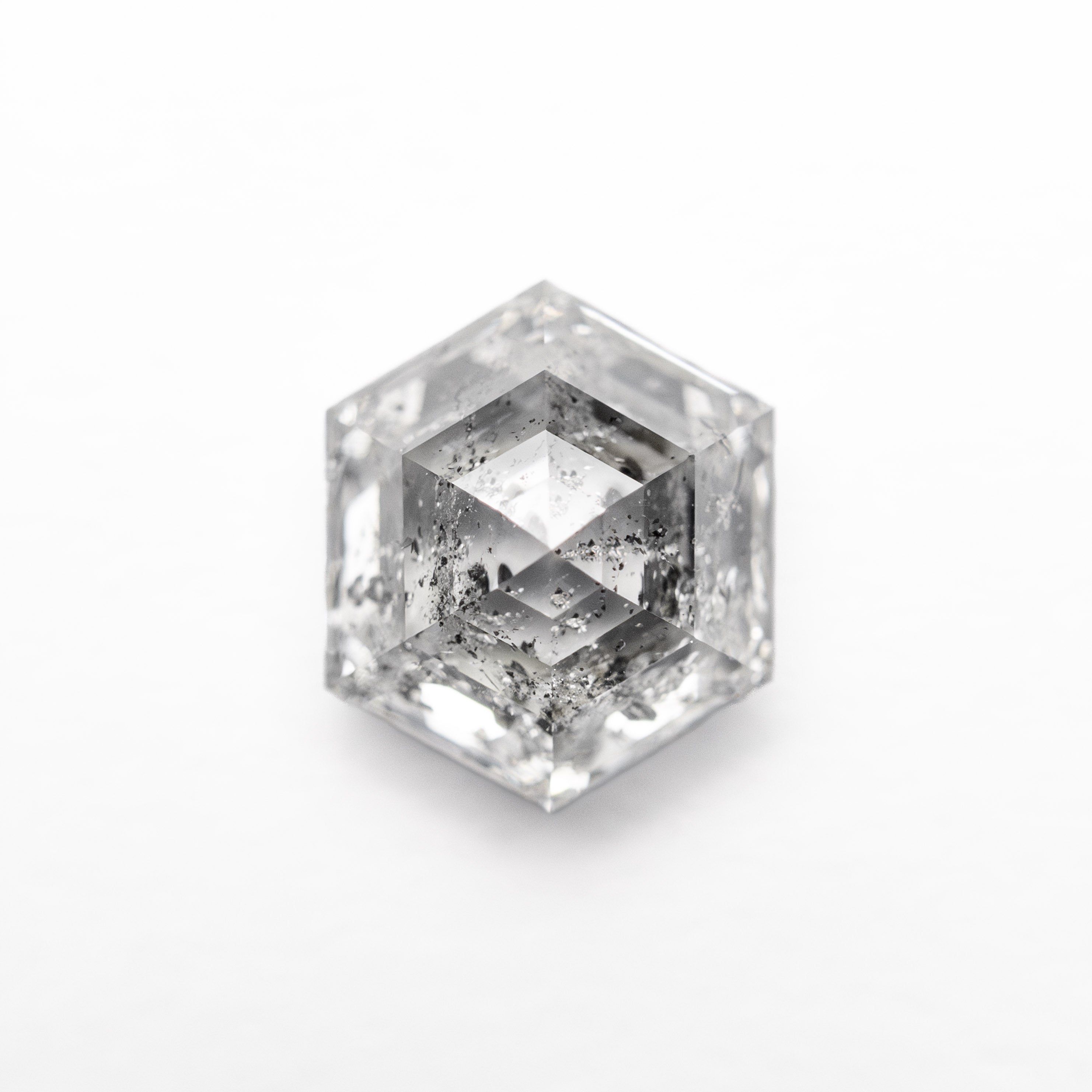 Salt and Pepper Step Cut Diamond - 2.03ct Hexagon