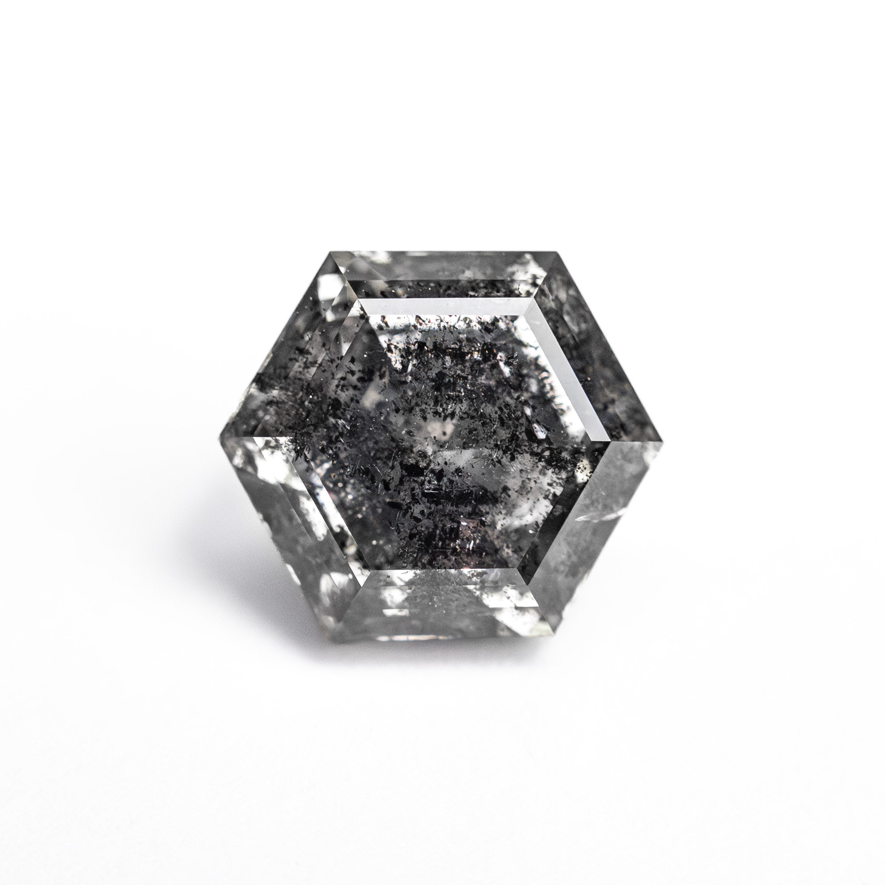 Salt and Pepper Step Cut Diamond - 2.03ct Hexagon
