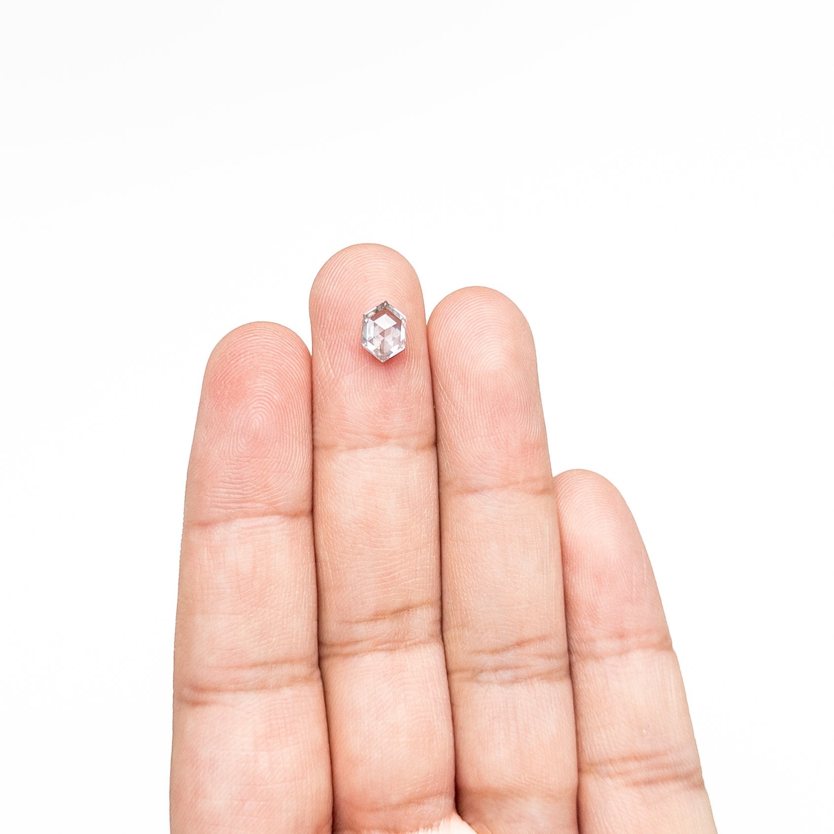 Salt and Pepper Step Cut Diamond - 1.12ct Hexagon