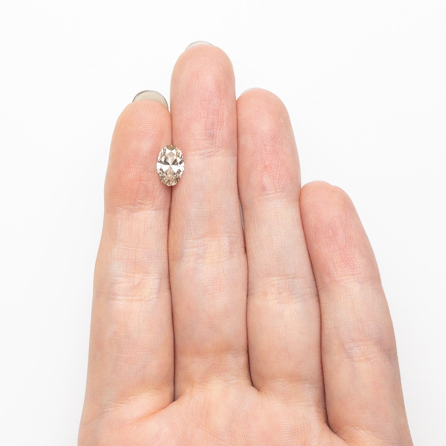 Champagne Brilliant Diamond - 1.03ct Oval
