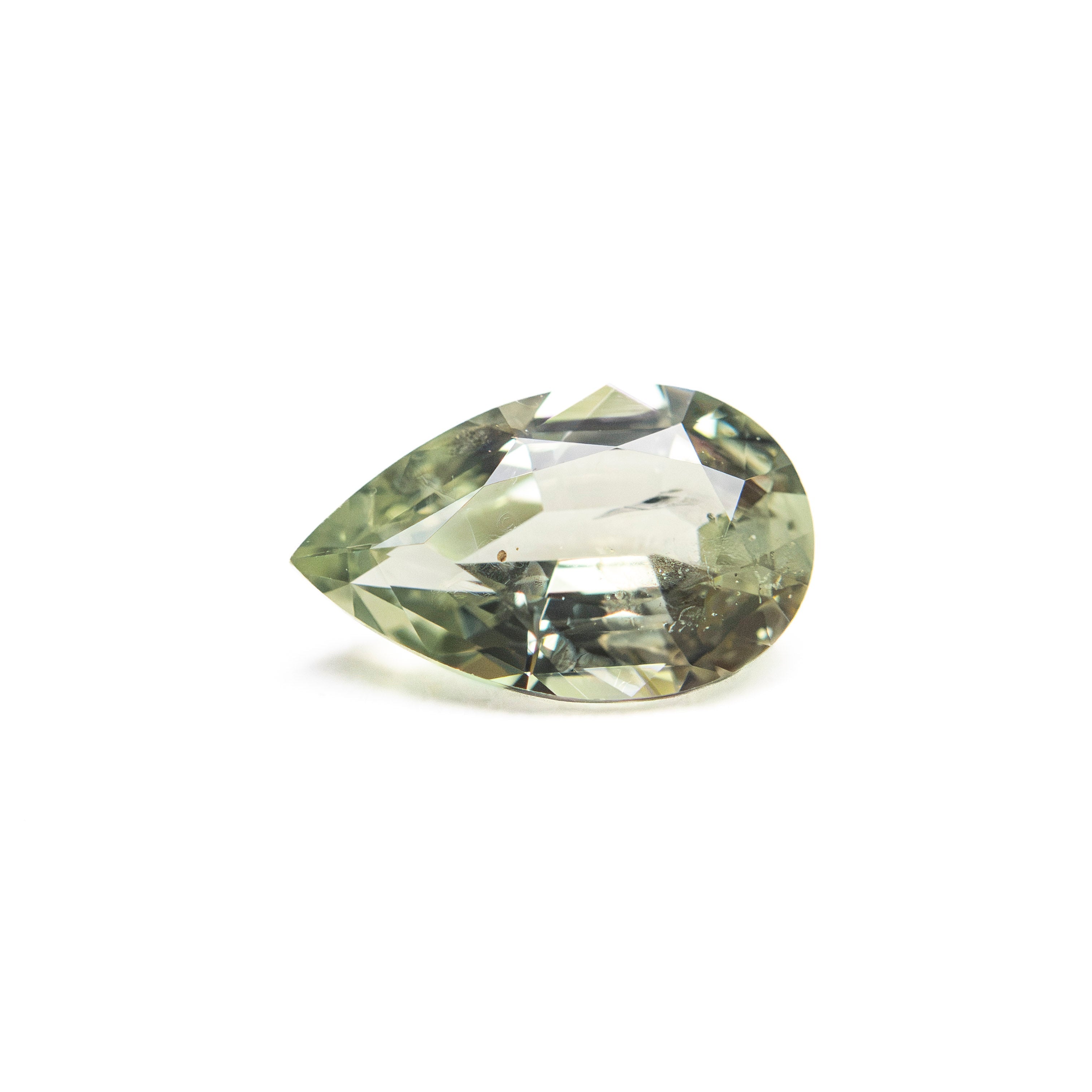 Green Brilliant Sapphire - 0.90ct Pear