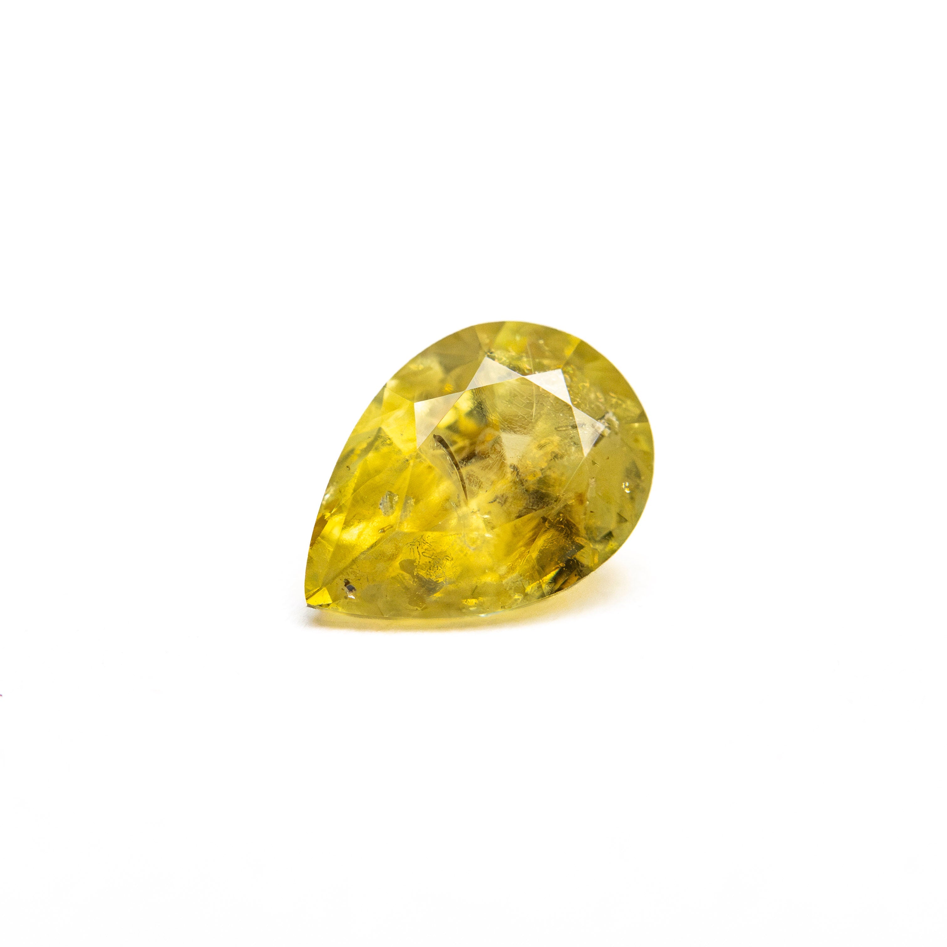 Yellow Brilliant Sapphire - 0.86ct Pear