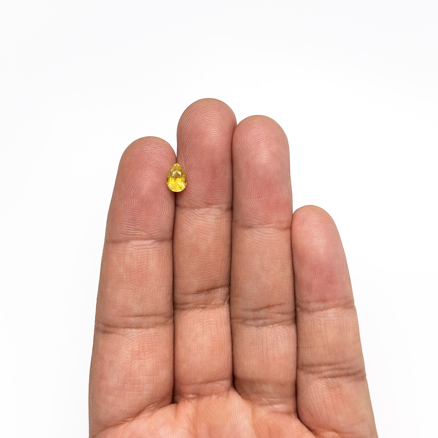 Yellow Brilliant Sapphire - 0.86ct Pear
