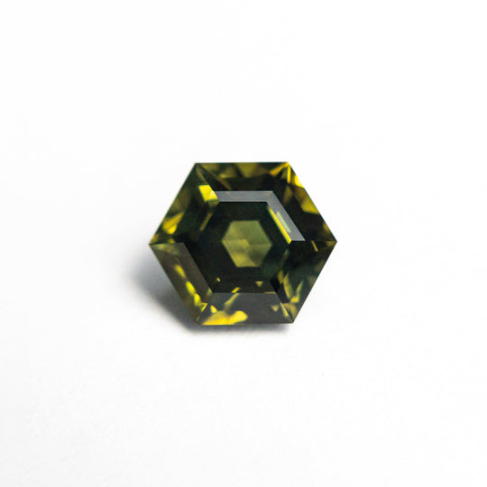 Green Step Cut Sapphire - 1.80ct Hexagon