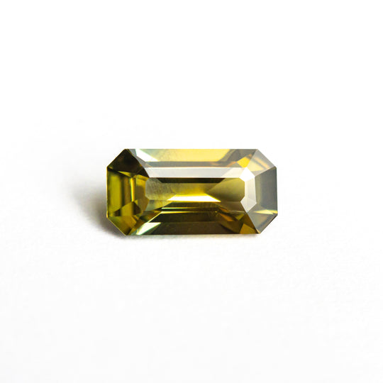 Yellow/Green Step Cut Sapphire - 0.96ct Cut Corner Rectangle