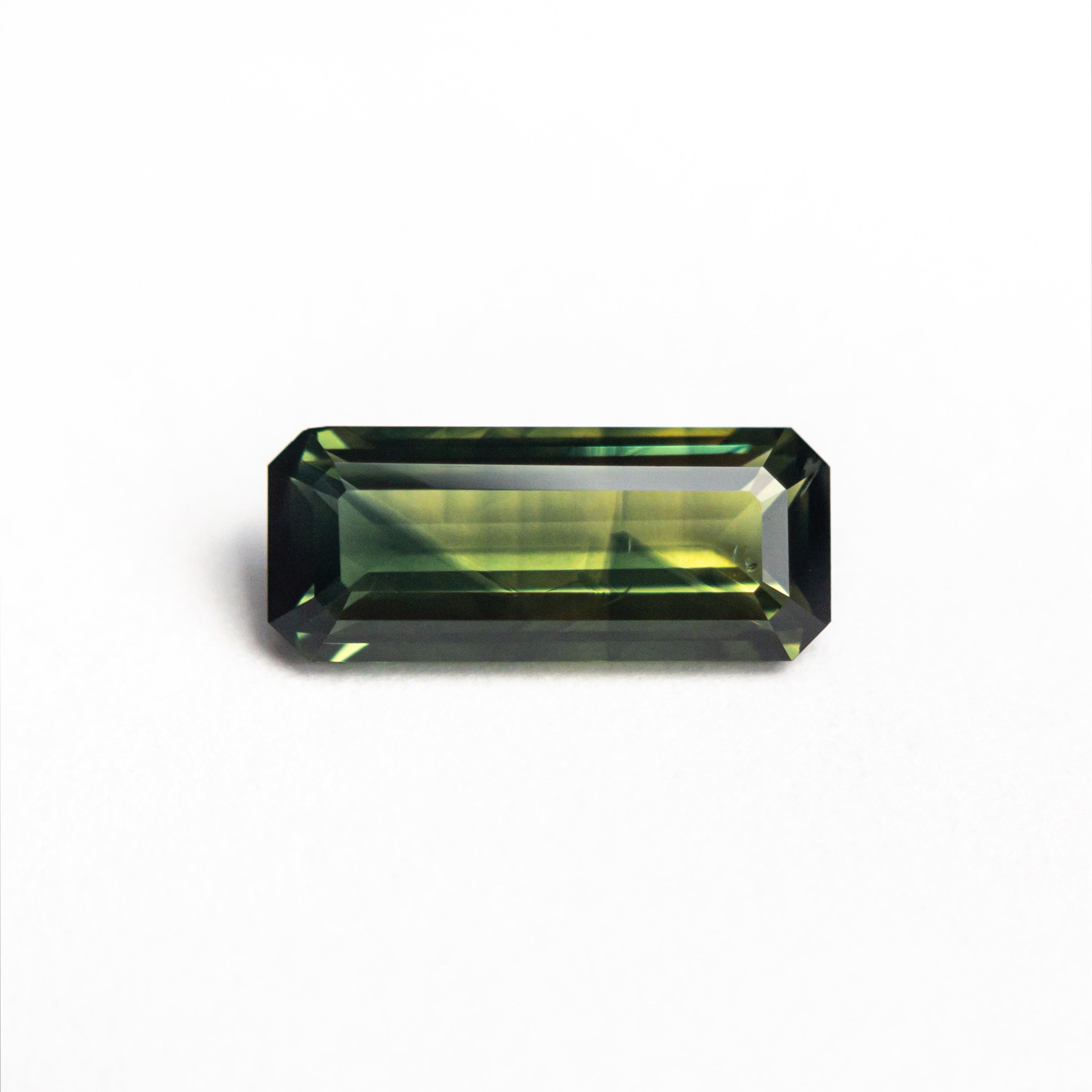 Parti Teal-Yellow Step Cut Sapphire - 1.15ct Cut Corner Rectangle