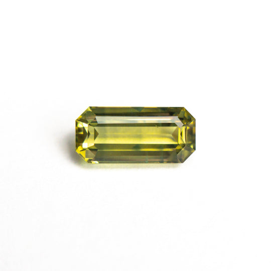 Yellow/Green Step Cut Sapphire - 1.18ct Cut Corner Rectangle