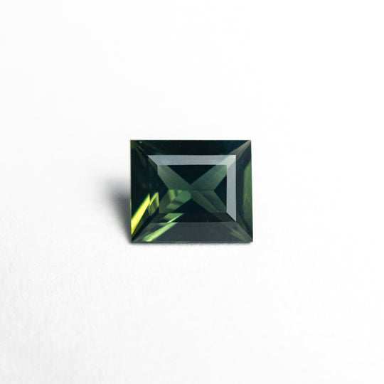 Green Step Cut Sapphire - 0.96ct Rectangle