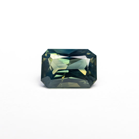 Teal/Green Brilliant Sapphire - 1.21ct Cut Corner Rectangle