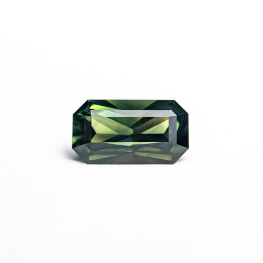 Teal/Green Brilliant Sapphire - 1.06ct Cut Corner Rectangle