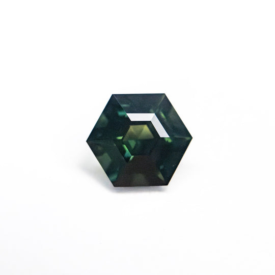 Green/Teal Step Cut Sapphire - 1.04ct Hexagon