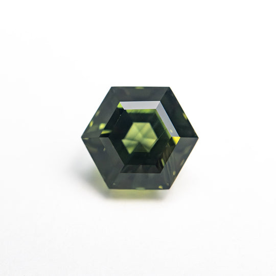 Teal/Green Step Cut Sapphire - 1.78ct Hexagon