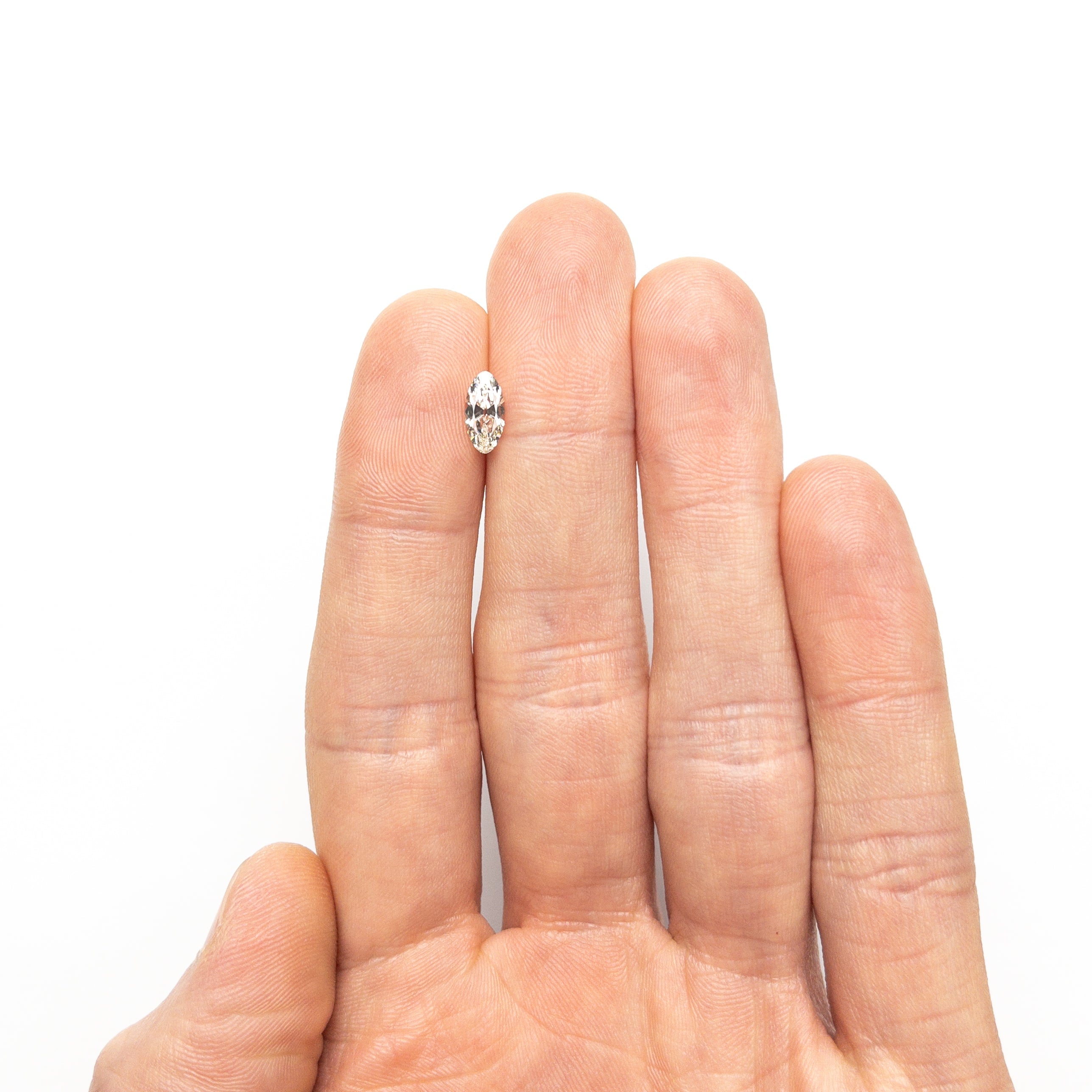 White Modern Antique Brilliant Diamond - 0.71ct Marquise/Oval