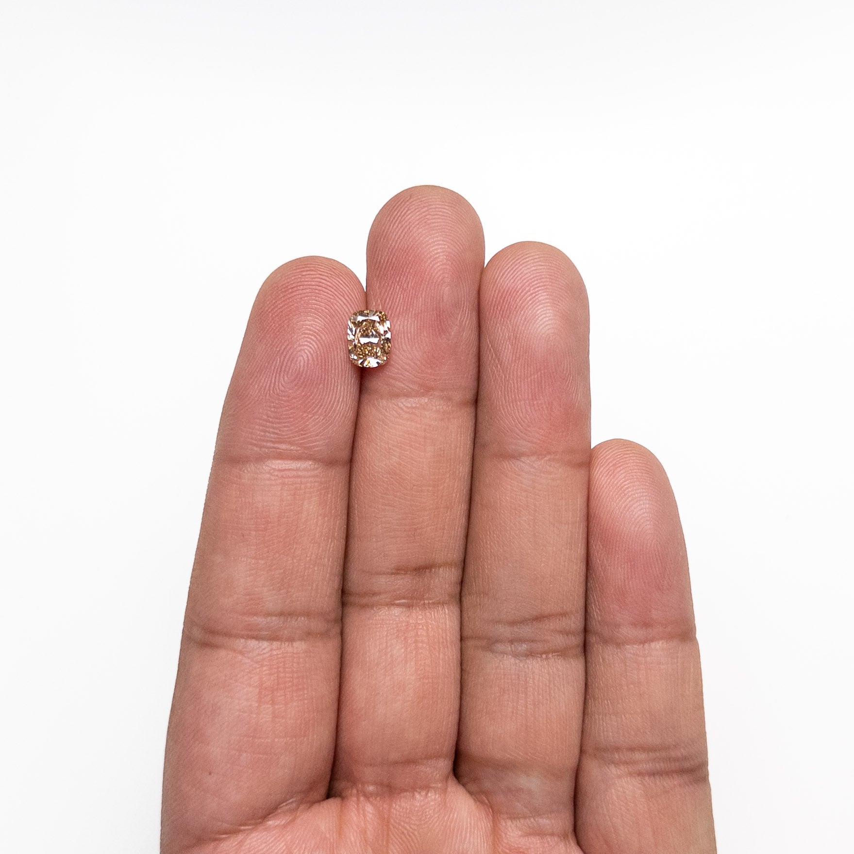 Champagne Brilliant Diamond - 1.01ct Cushion