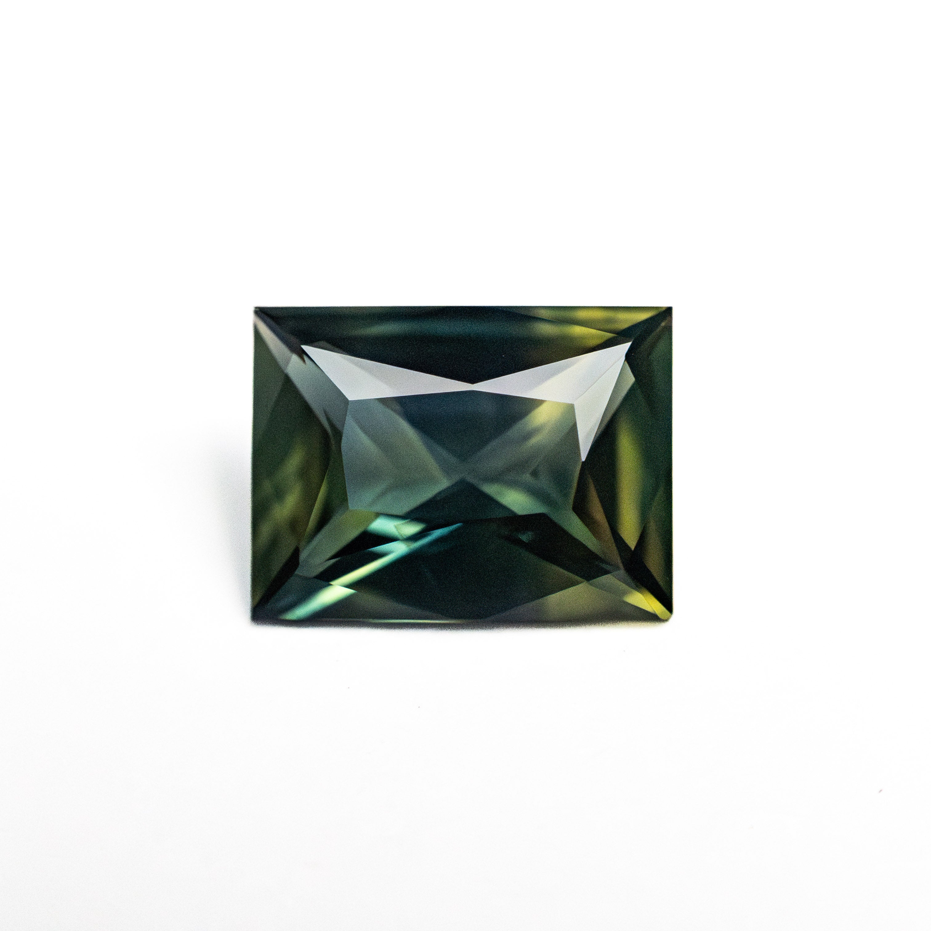 Teal/Green Brilliant Sapphire - 1.37ct Rectangle