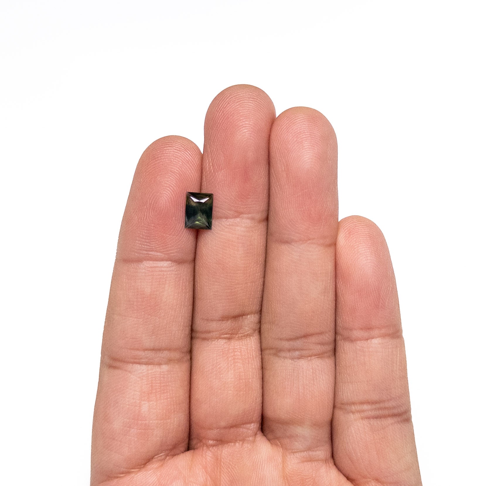 Teal/Green Brilliant Sapphire - 1.37ct Rectangle