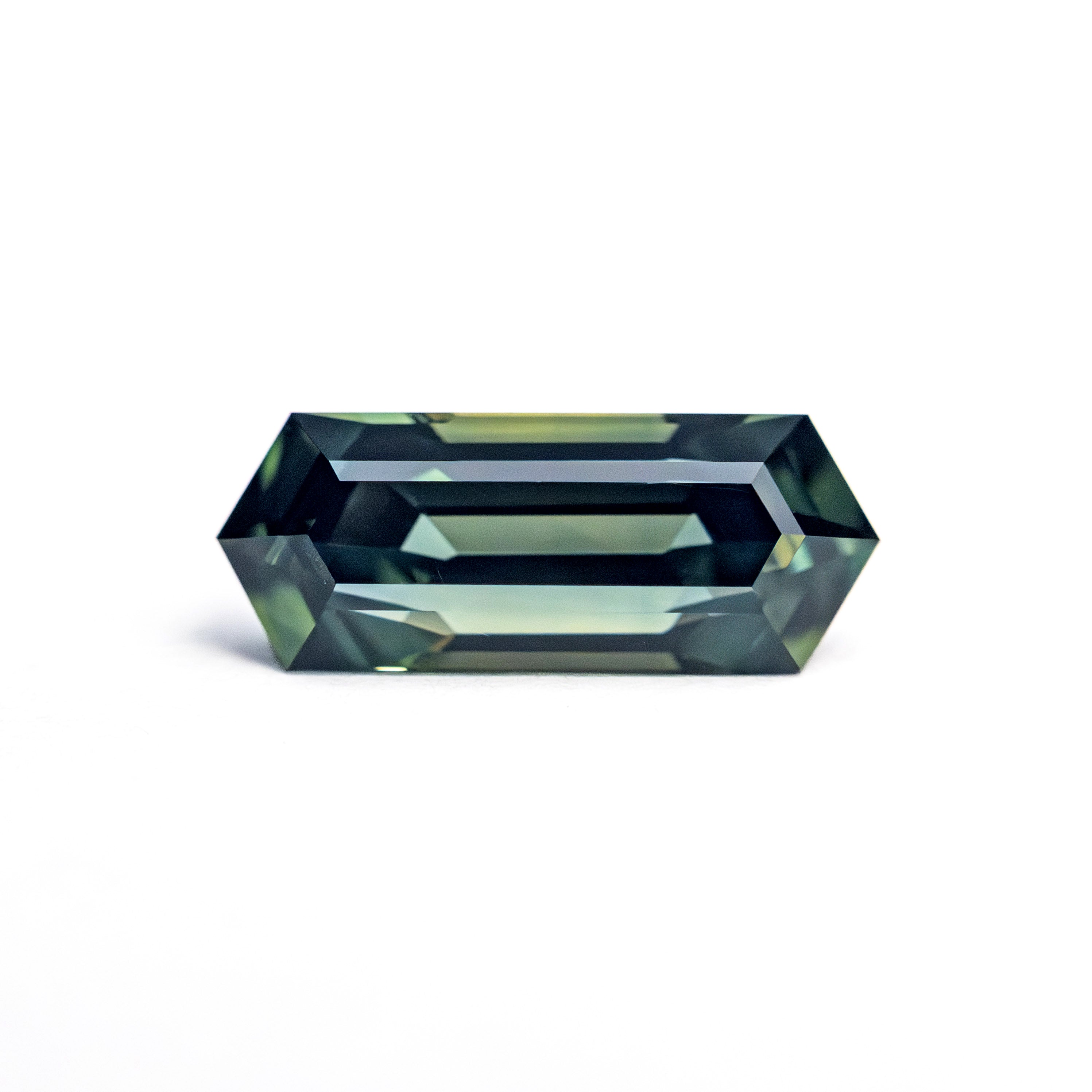 Teal Step Cut Sapphire - 1.51ct Hexagon