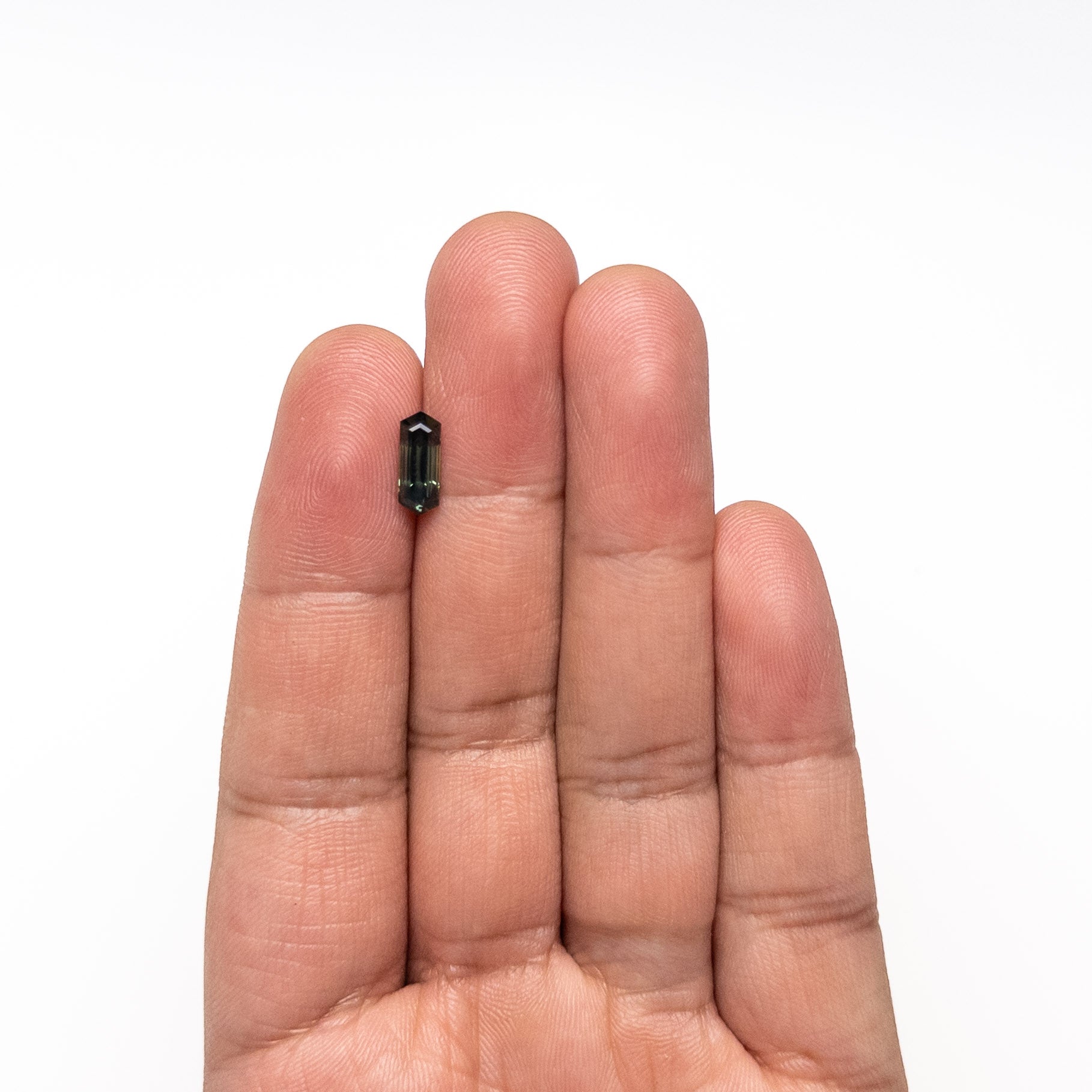 Teal Step Cut Sapphire - 1.51ct Hexagon