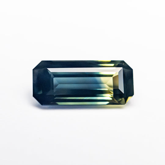 Parti Blue-Yellow Step Cut Sapphire - 1.73ct Cut Corner Rectangle