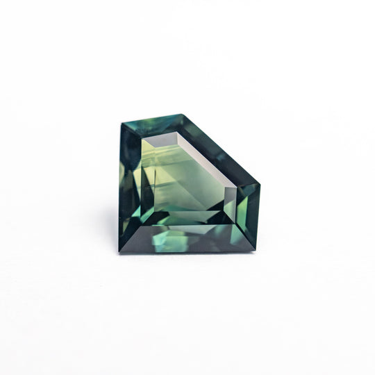 Green/Teal Step Cut Sapphire - 1.30ct Shield