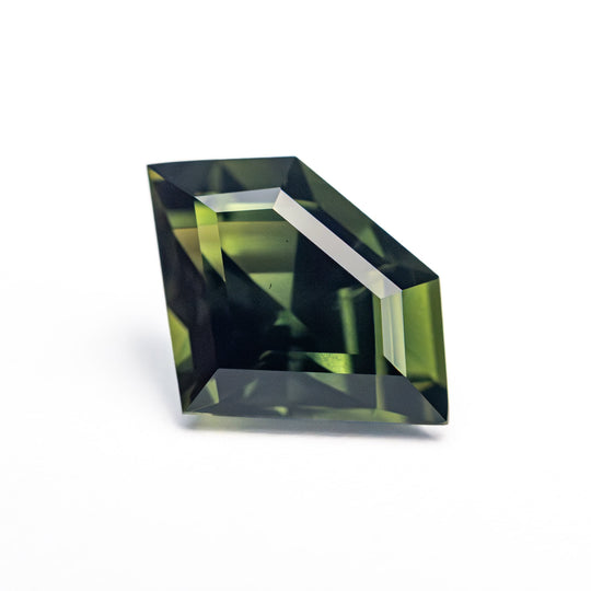 Green Step Cut Sapphire - 2.61ct Shield