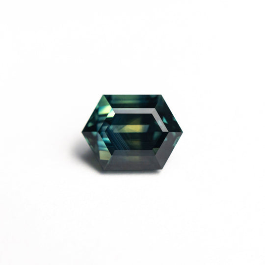 Teal/Green Step Cut Sapphire - 1.44ct Hexagon
