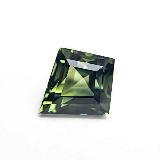 Green/Teal Step Cut Sapphire - 2.48ct Kite