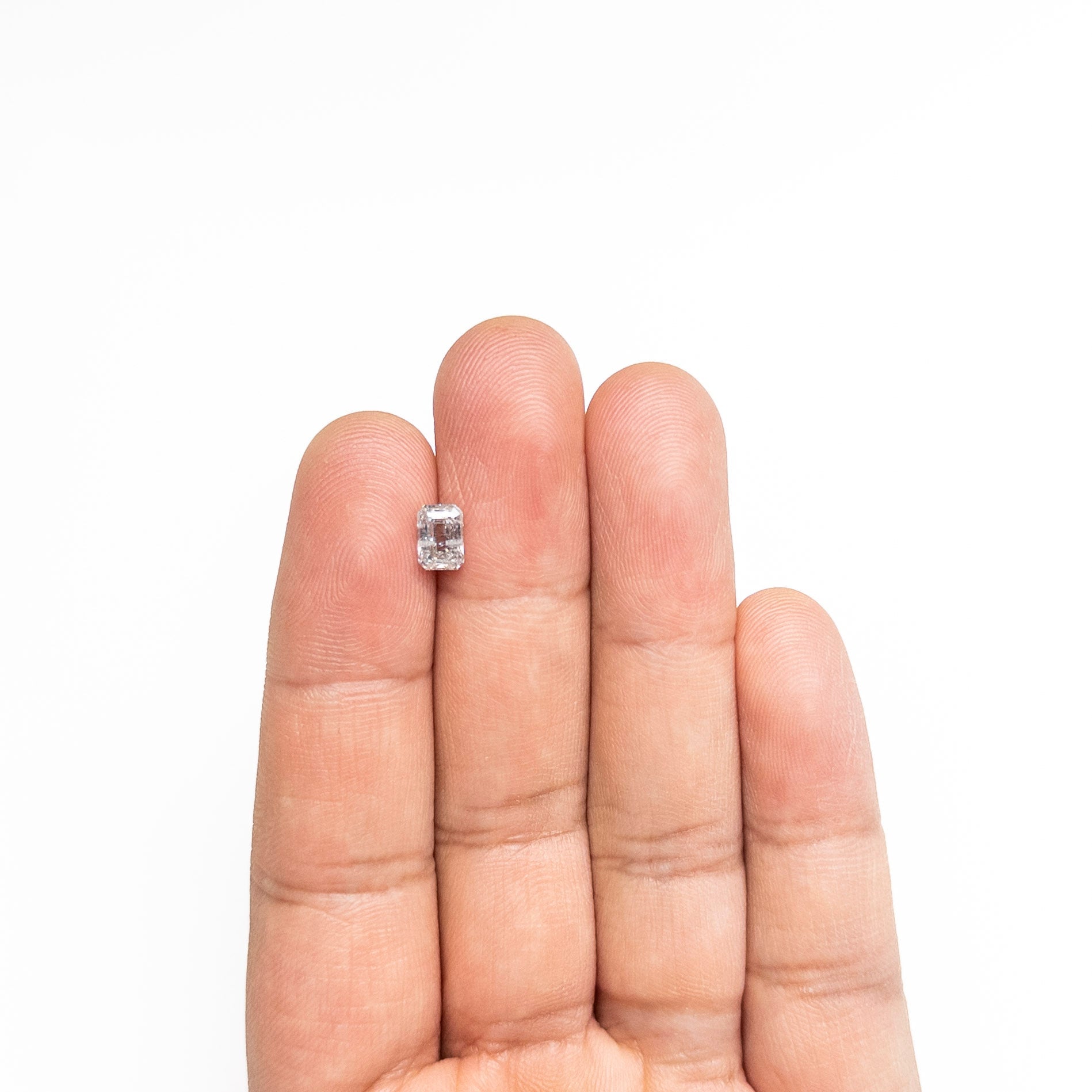 Salt and Pepper Step Cut Diamond - 0.90ct Cut Corner Rectangle