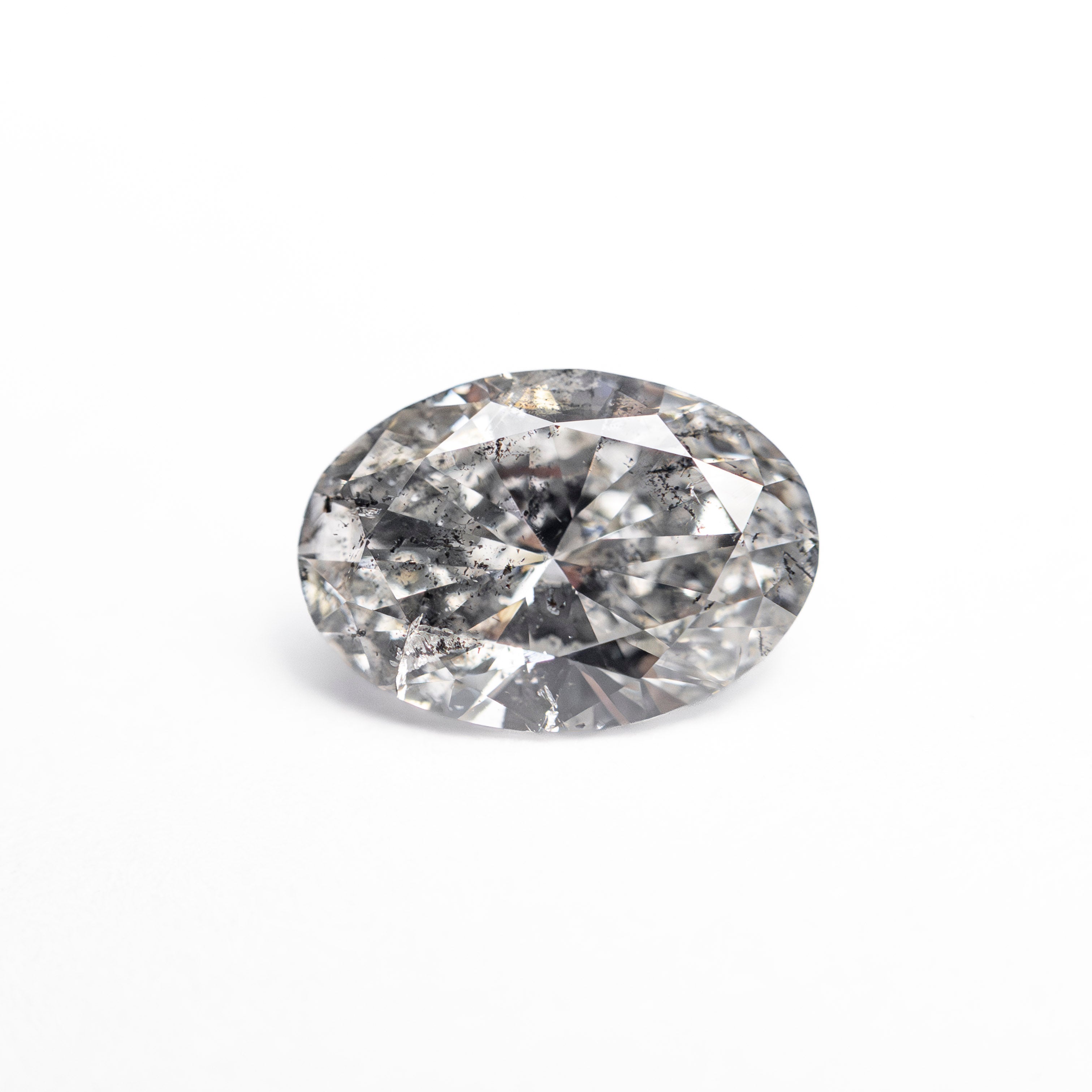 Salt and Pepper Brilliant Diamond - 0.89ct Oval