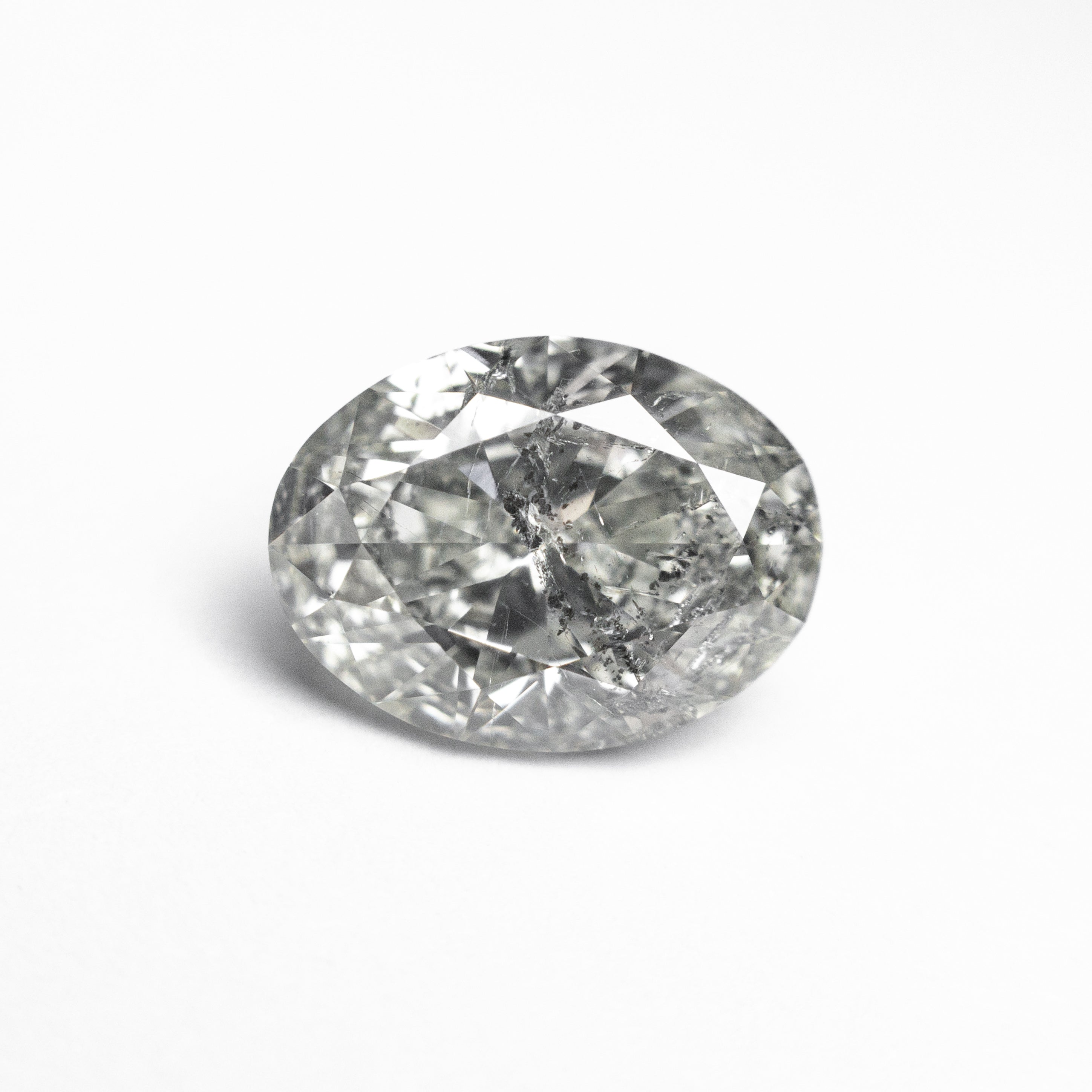 Salt and Pepper Brilliant Diamond - 1.71ct Oval