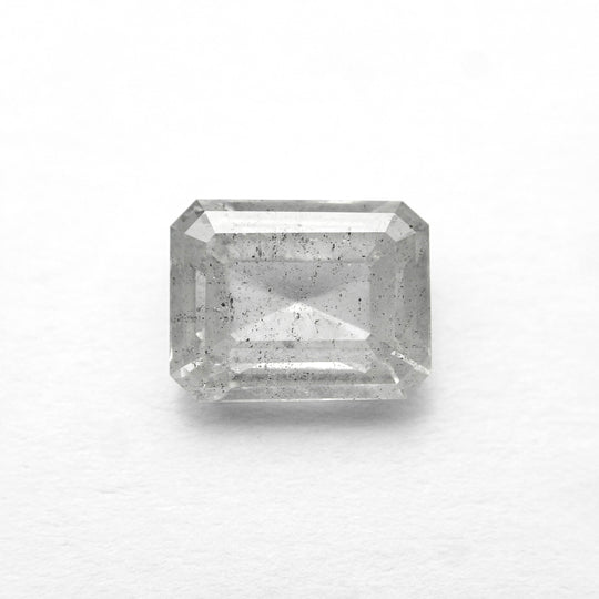 Icy Salt and Pepper Step Cut Diamond - 1.41ct Cut Corner Rectangle
