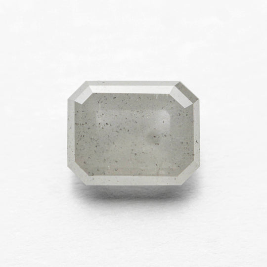 Icy Salt and Pepper Step Cut Diamond - 2.13ct Cut Corner Rectangle