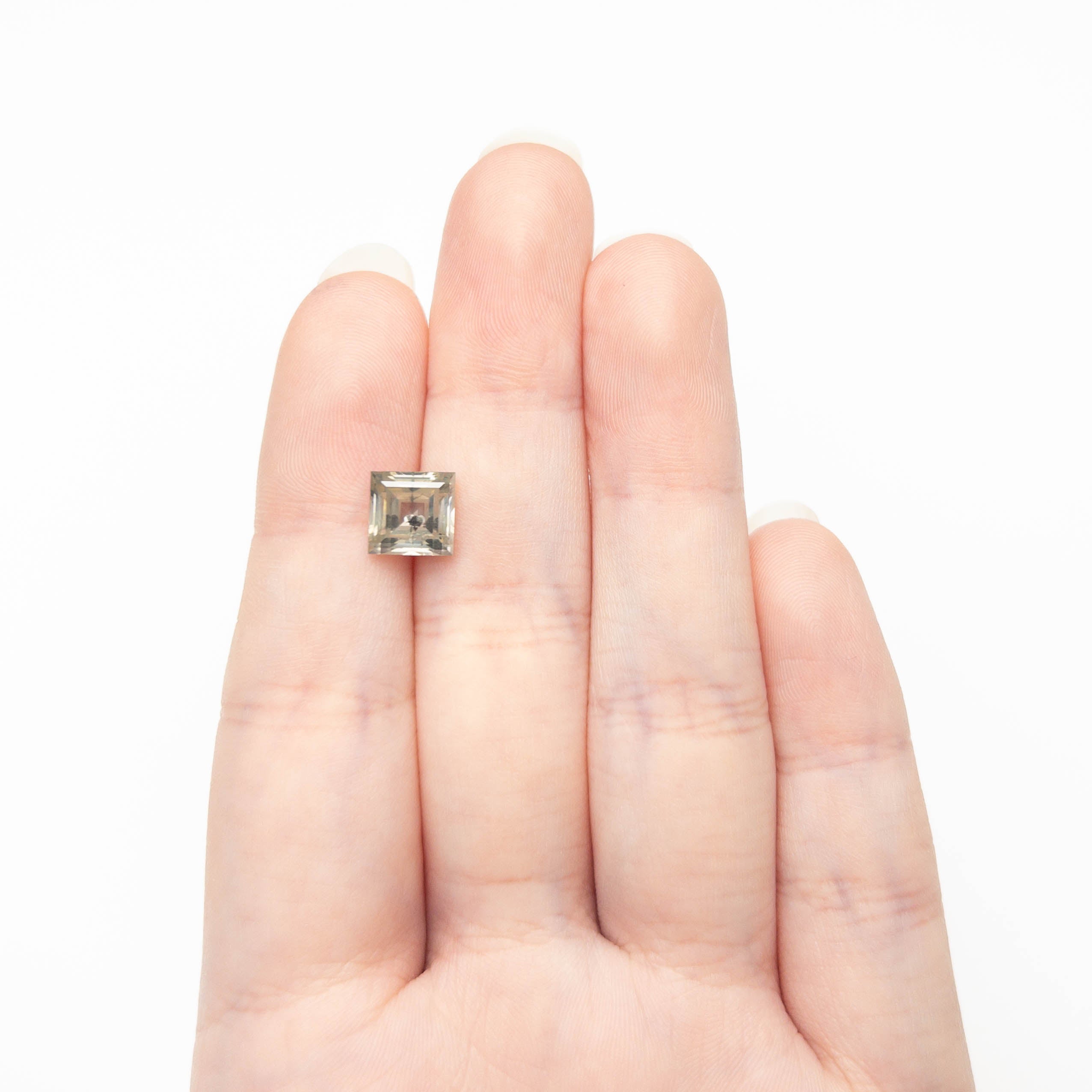 Champagne Salt and Pepper Step Cut Diamond - 2.99ct Square