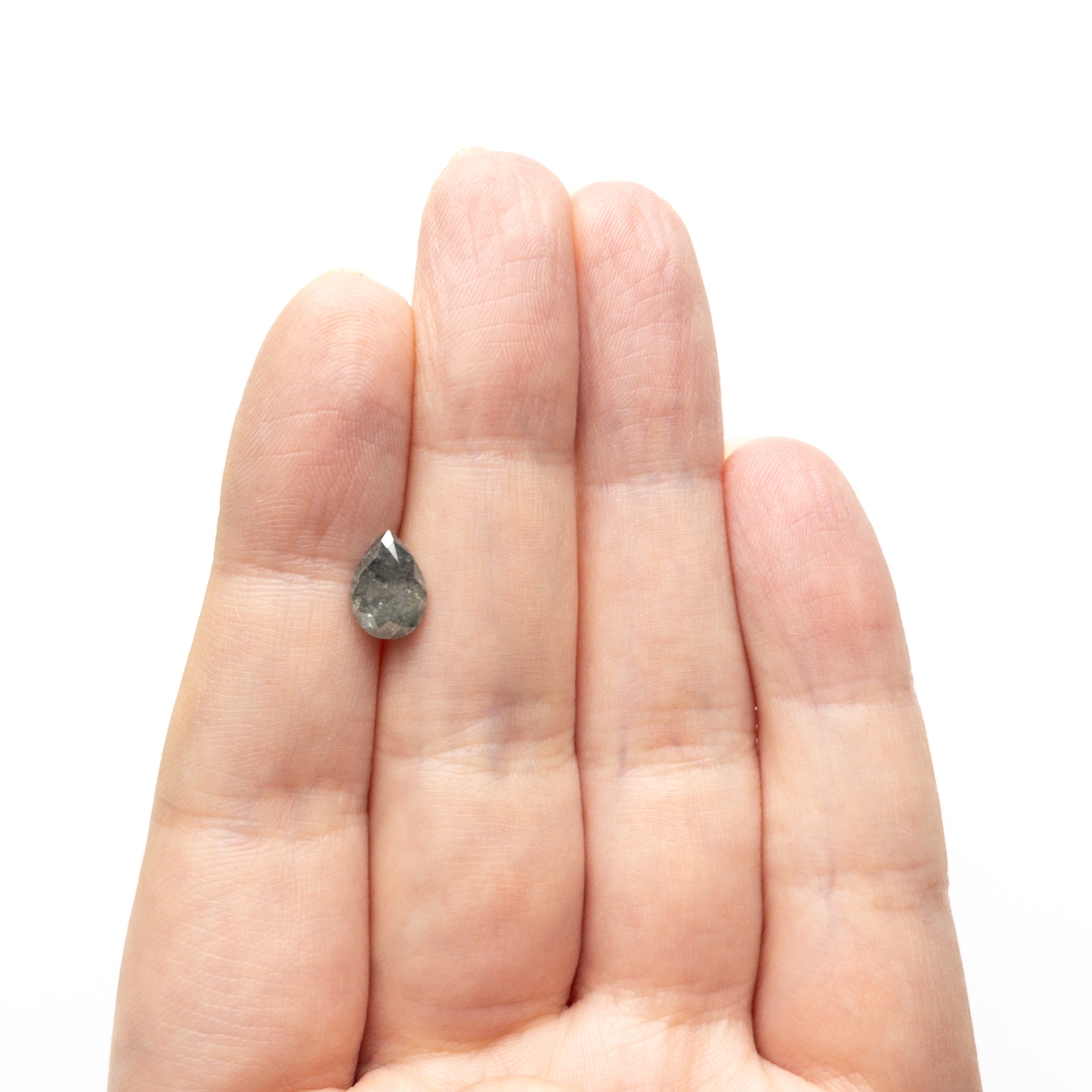 Salt and Pepper Brilliant Diamond - 1.65ct Pear