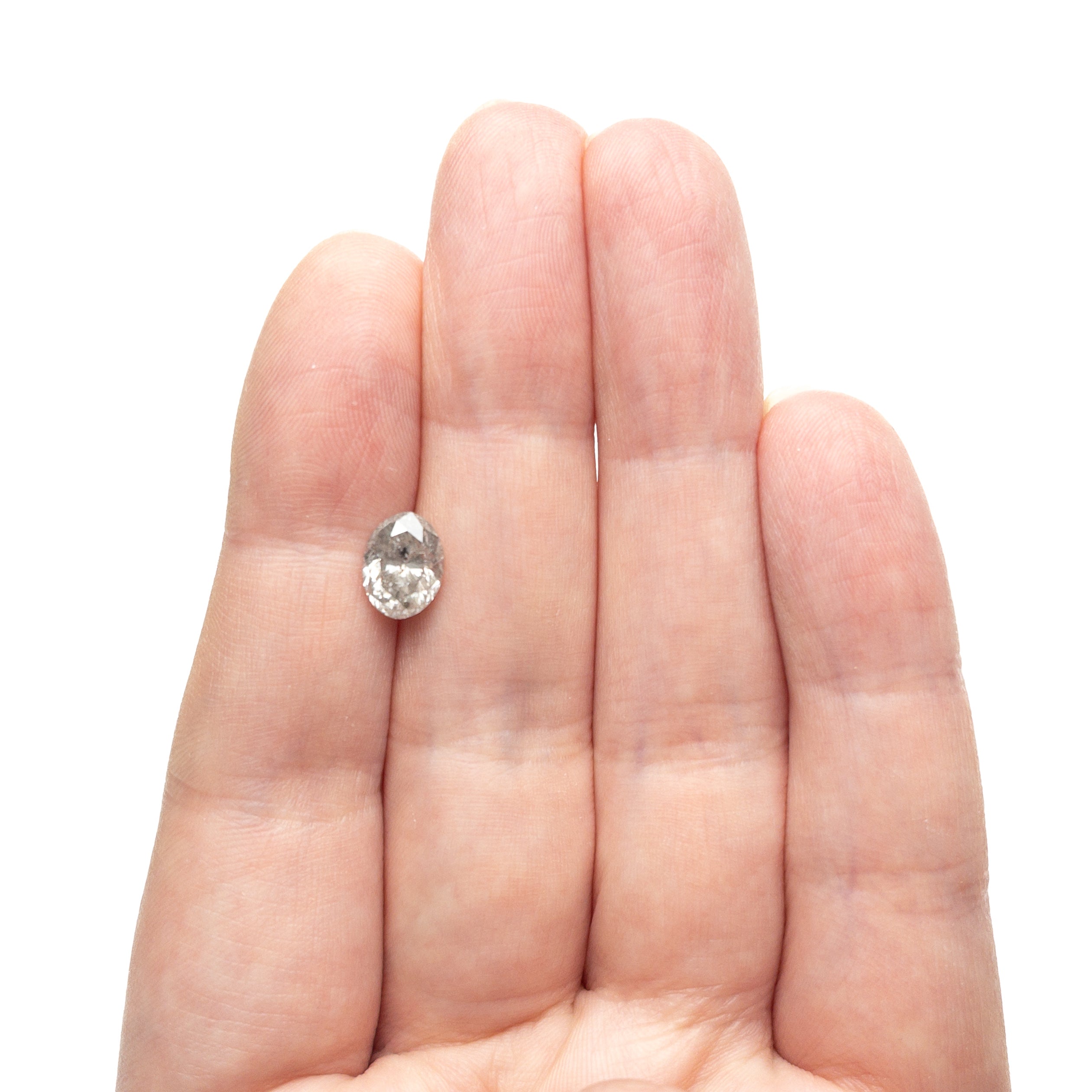 Salt and Pepper Brilliant Diamond - 1.67ct Oval