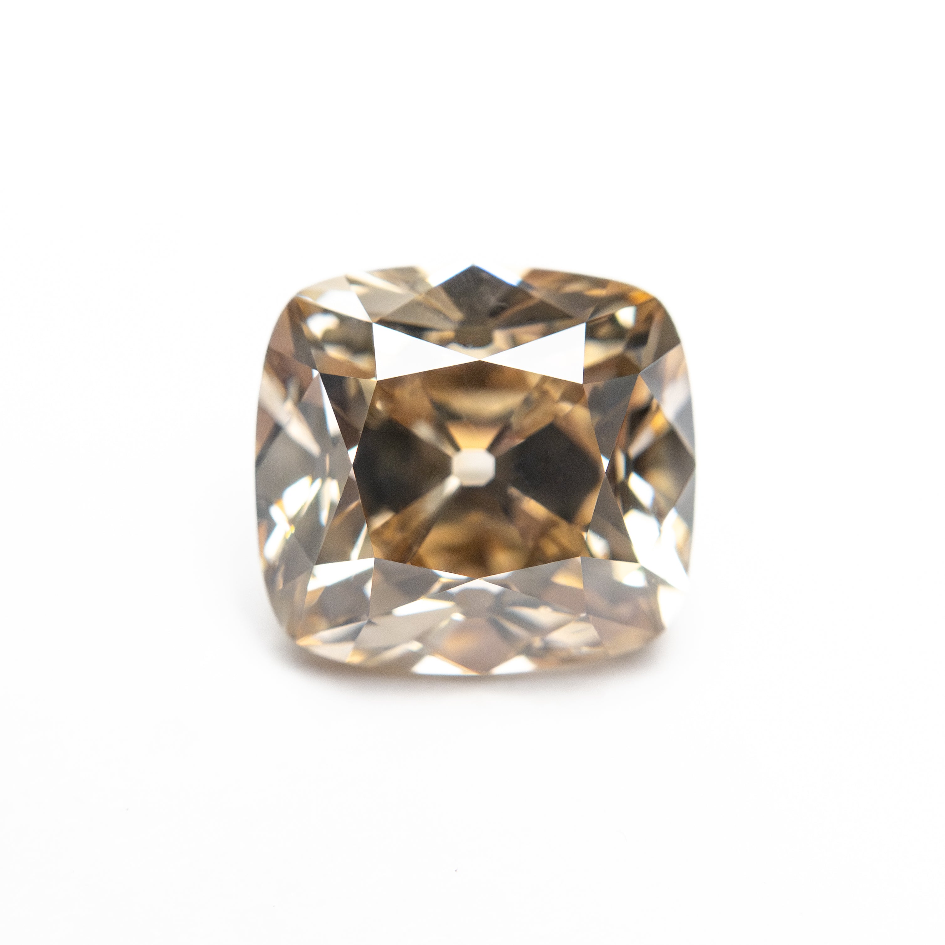Champagne Modern Antique Old Mine Cut Diamond - 2.19ct Cushion