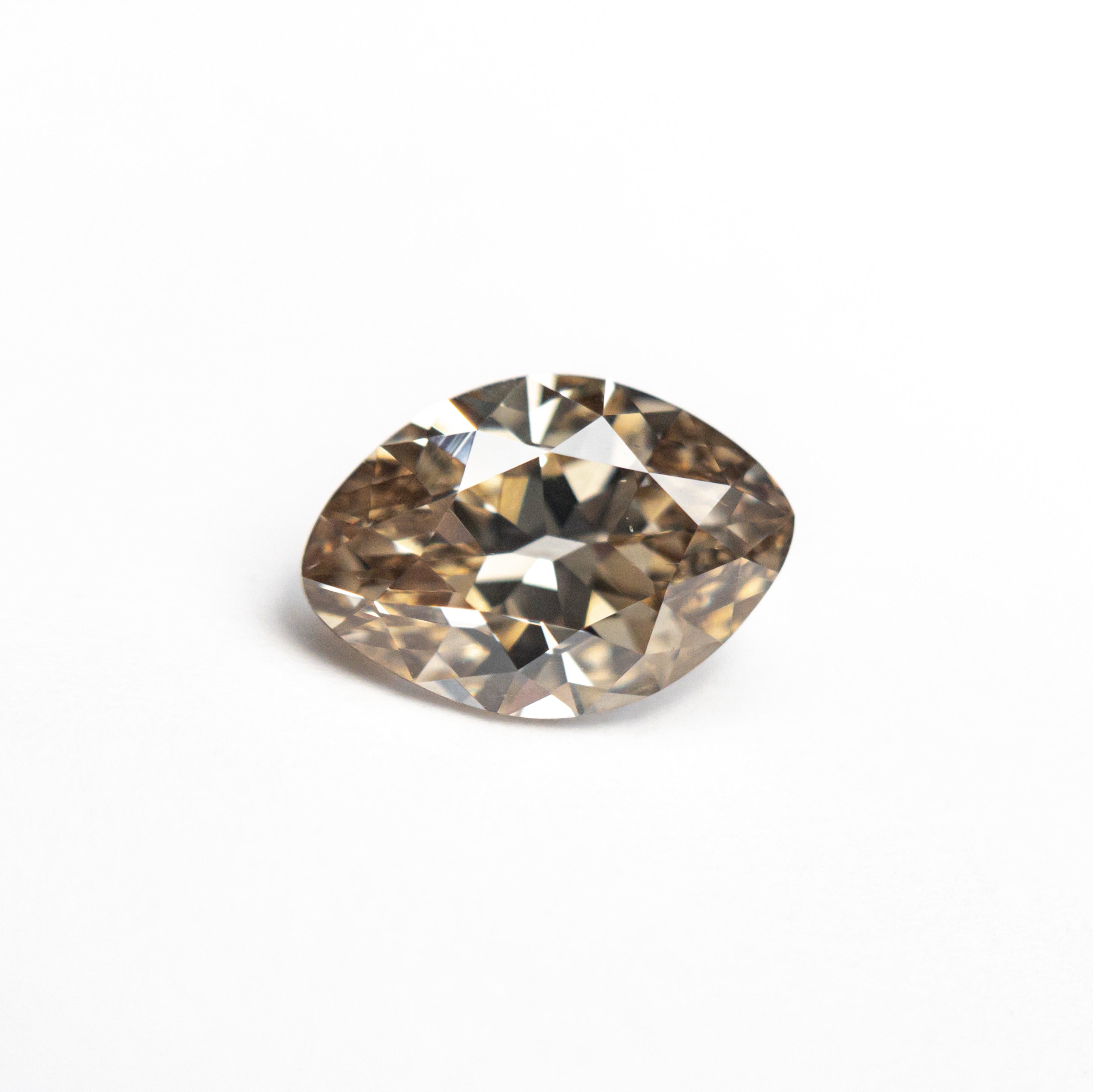 Champagne Brilliant Diamond - 1.07ct Marquise/Oval