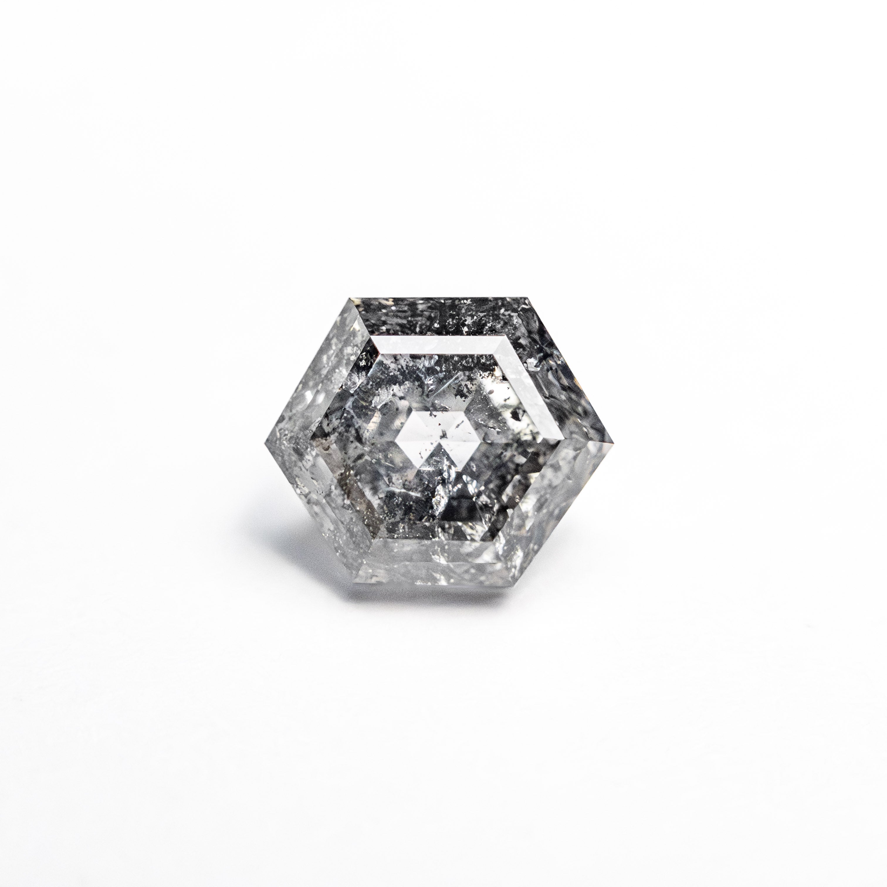 Salt and Pepper Step Cut Diamond - 1.13ct Hexagon - Foe & Dear