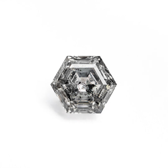 Salt and Pepper Step Cut Diamond - 1.09ct Hexagon