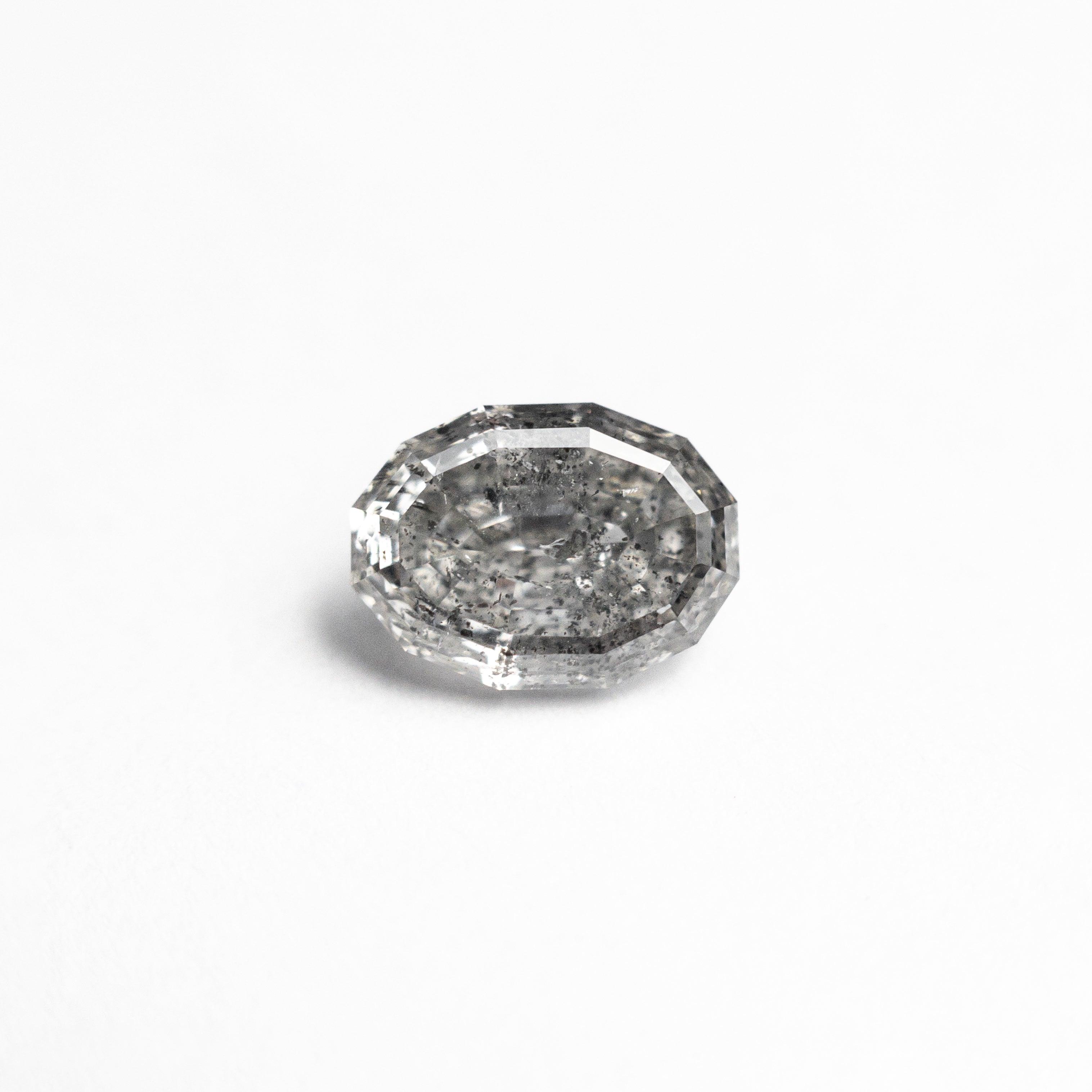 Salt and Pepper Step Cut Diamond - 0.93ct Geo Oval