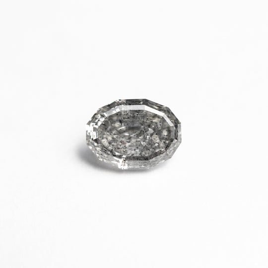 Salt and Pepper Step Cut Diamond - 0.93ct Geo Oval
