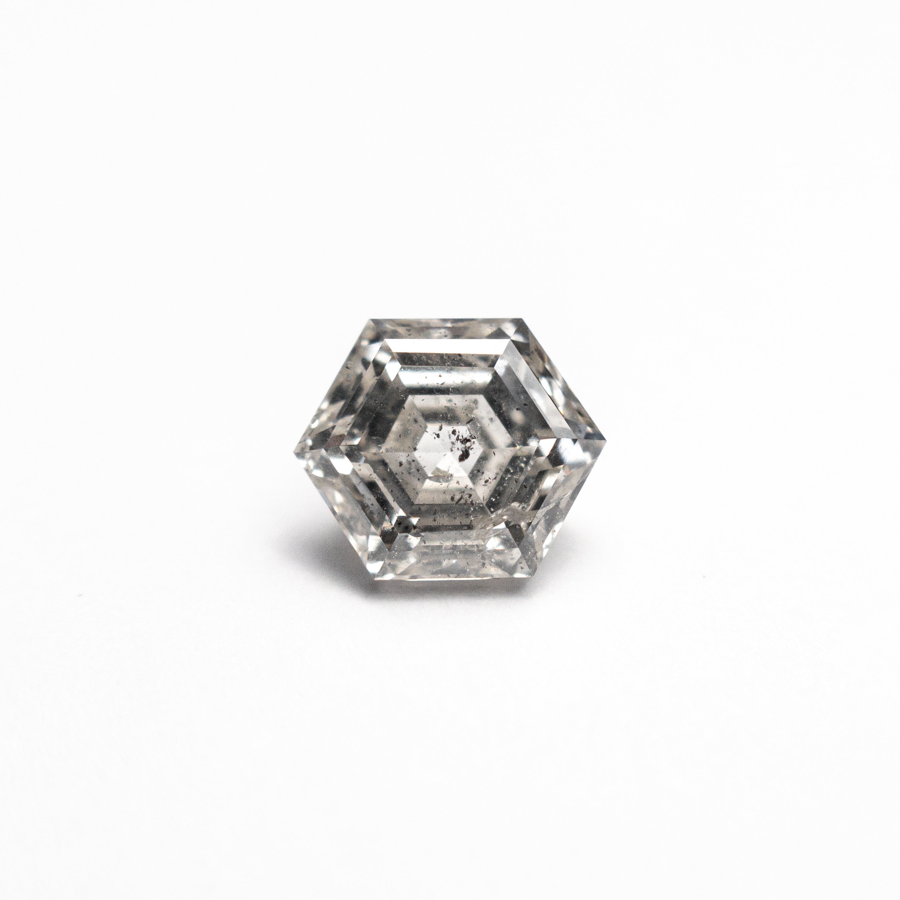 Salt and Pepper Step Cut Diamond - 0.88ct Hexagon - Foe & Dear