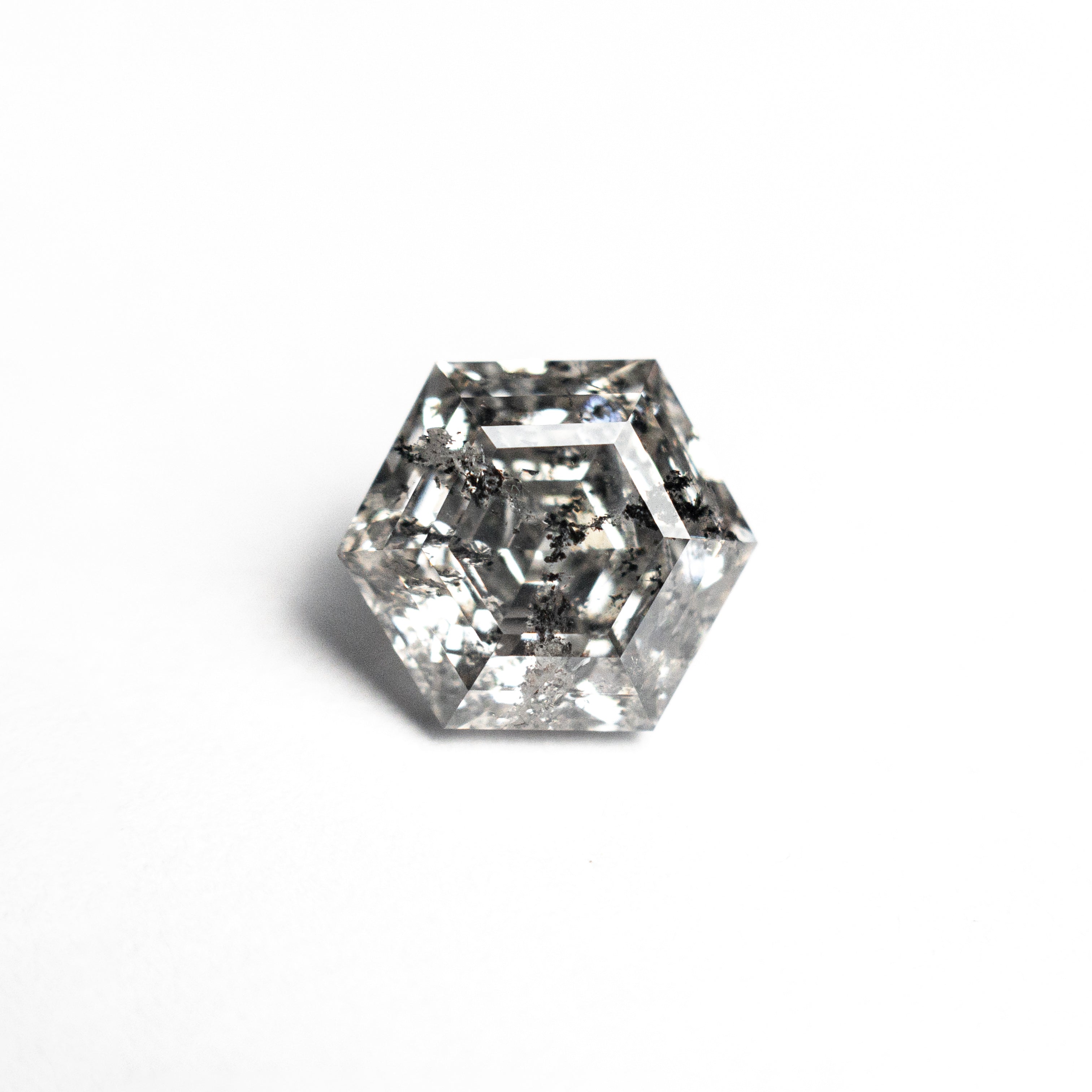 Salt and Pepper Step Cut Diamond - 1.39ct Hexagon - Foe & Dear