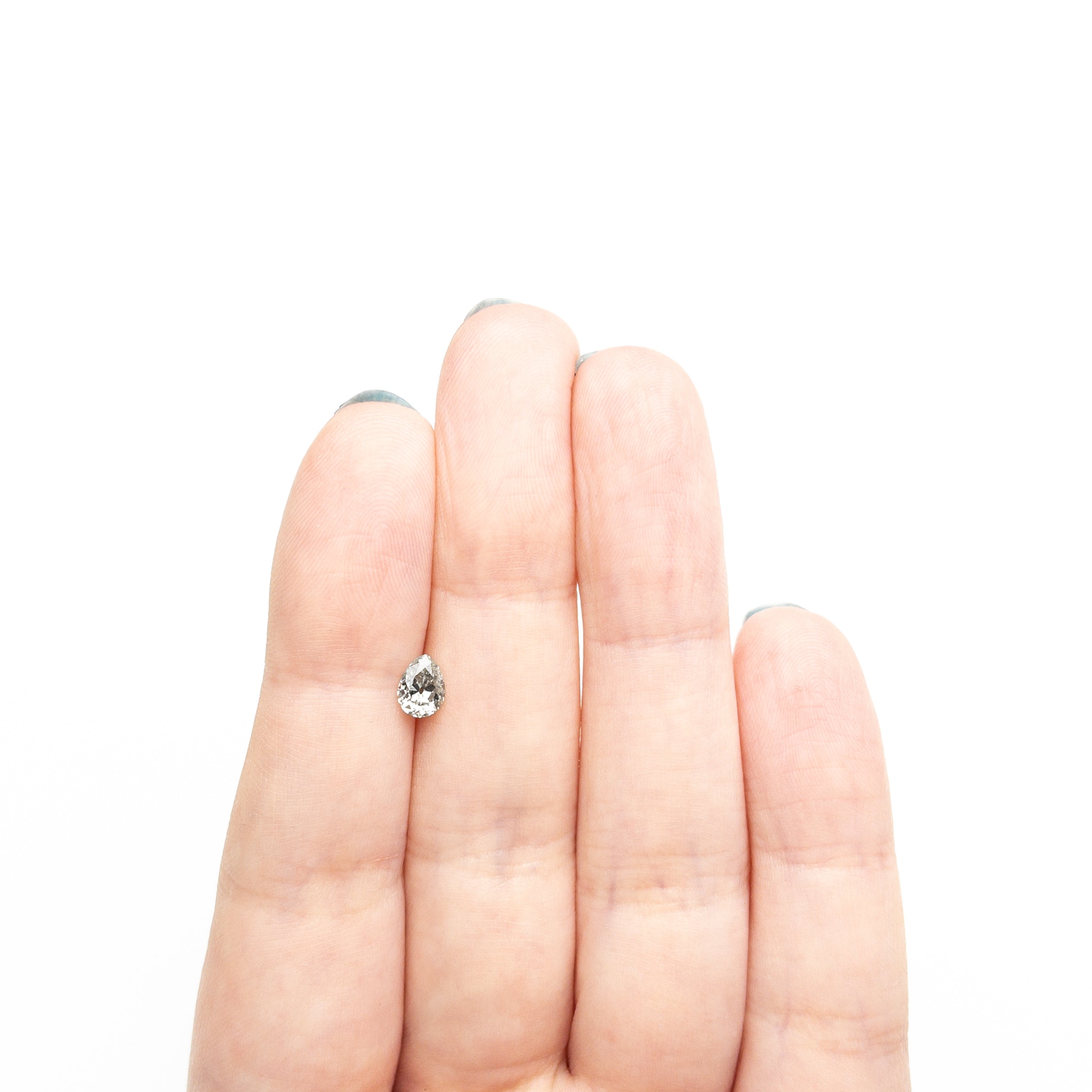 Salt and Pepper Brilliant Diamond - 0.54ct Pear