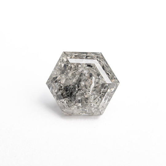 Salt and Pepper Step Cut Diamond - 1.47ct Hexagon