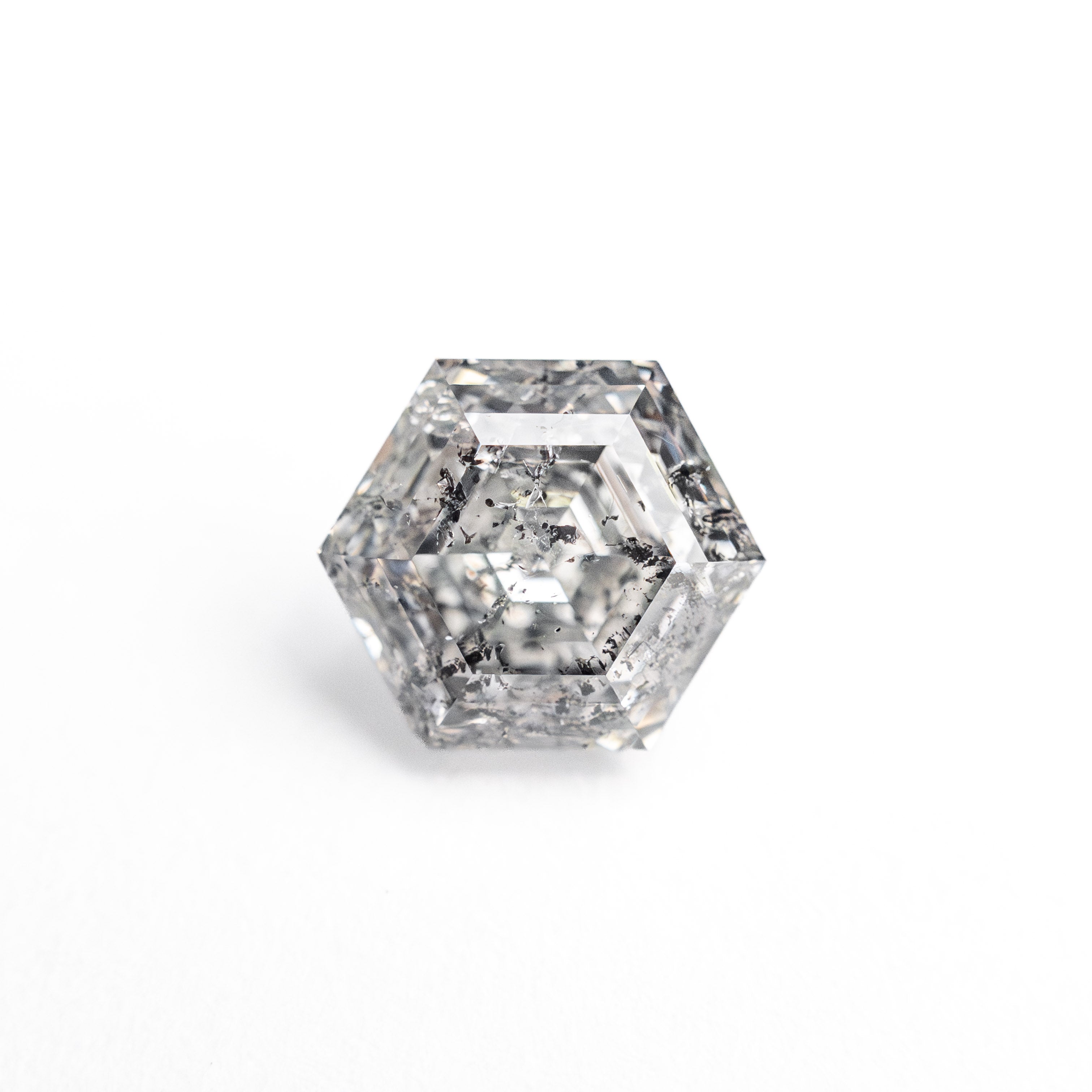 Salt and Pepper Step Cut Diamond - 1.29ct Hexagon - Foe & Dear